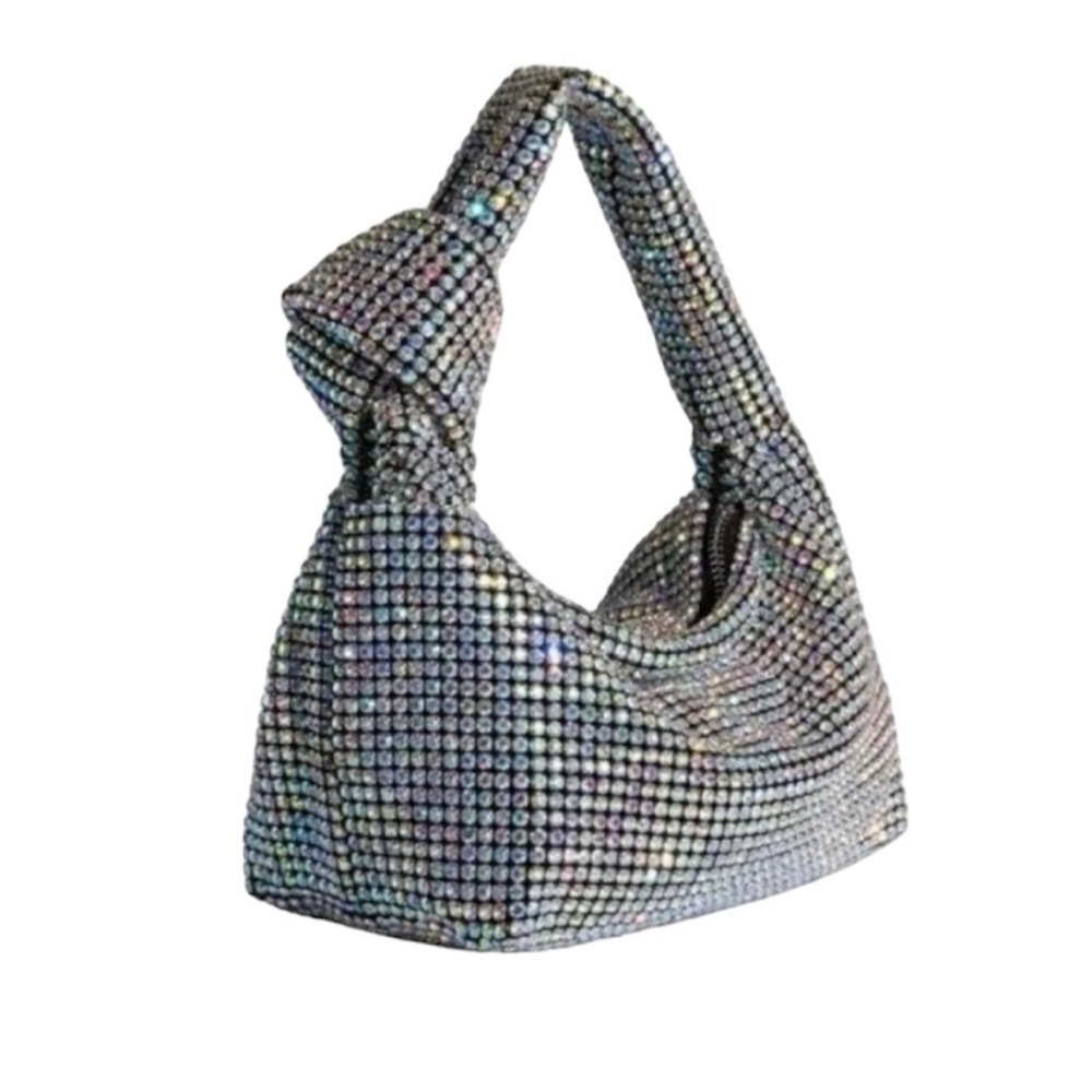 Madison West Los Angeles Rhinestone Bling Knotted Handbag. NWT - Picture 10 of 11